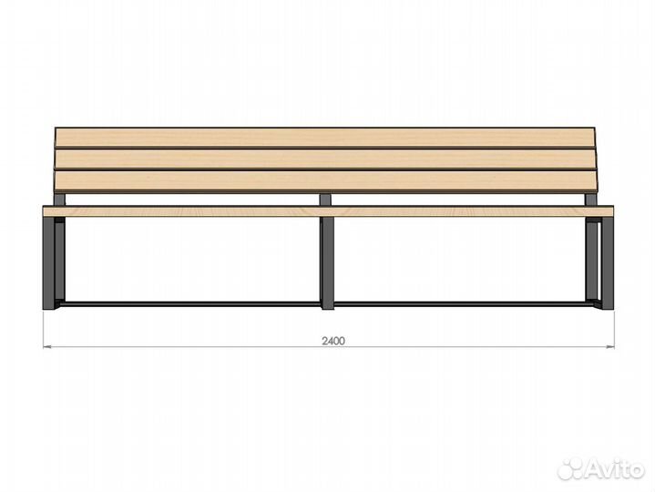 Скамейка лавочка садовая 2,4 m