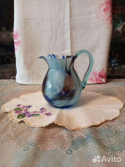 Кувшин/молочник цветное стекло