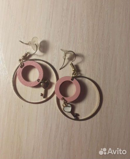 Серьги розовые