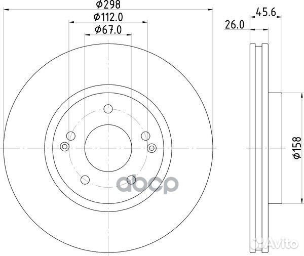 Диск тормозной перед ND6107K ND6107K nisshinbo