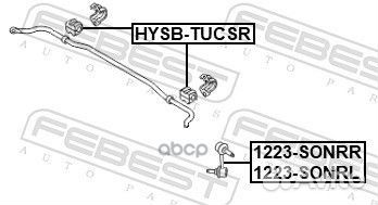 Втулка заднего стабилизатора d13.5 hyundai IX35