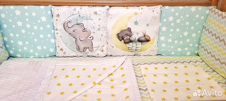 Комплект в детскую кроватку для мальчика