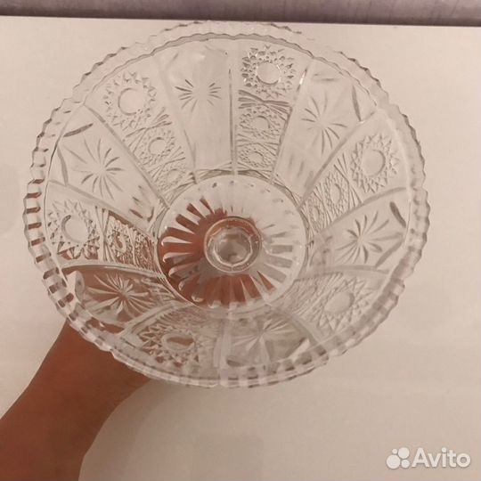 Ваза для фруктов конфетница стеклянная