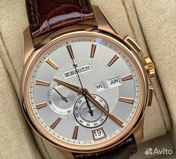 Золотые Zenith El Primero 42 mm rose gold Annual