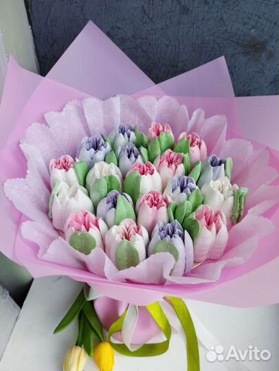 Букет из зефира, подарок на 1 сентября