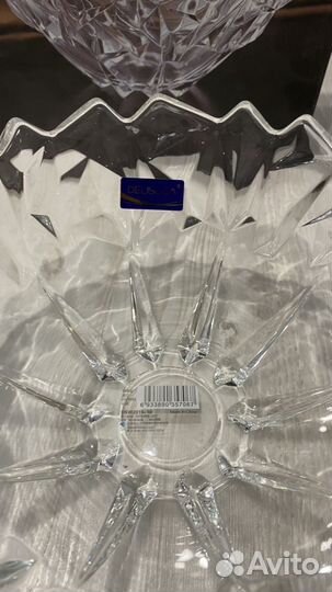 Хрустальная ваза для фруктов, салатов