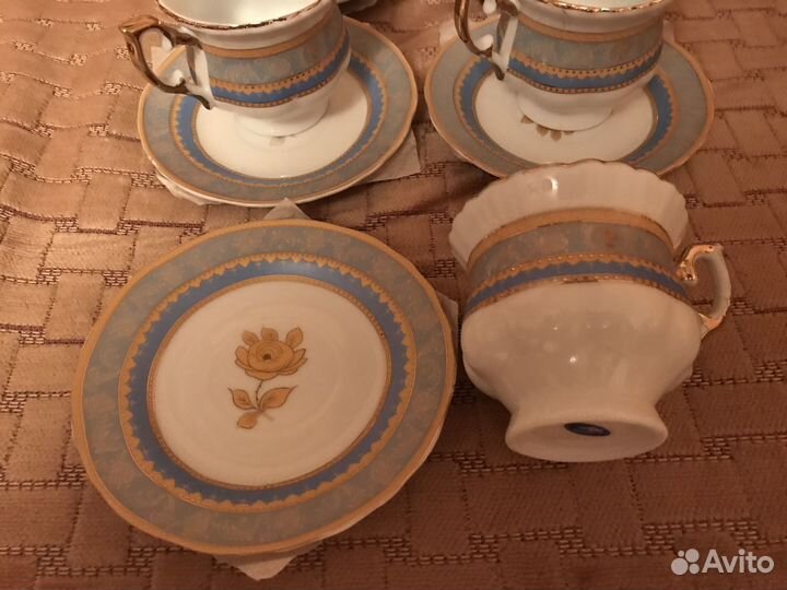 Сервиз чайный 5 персон Фарфор/ Позолота