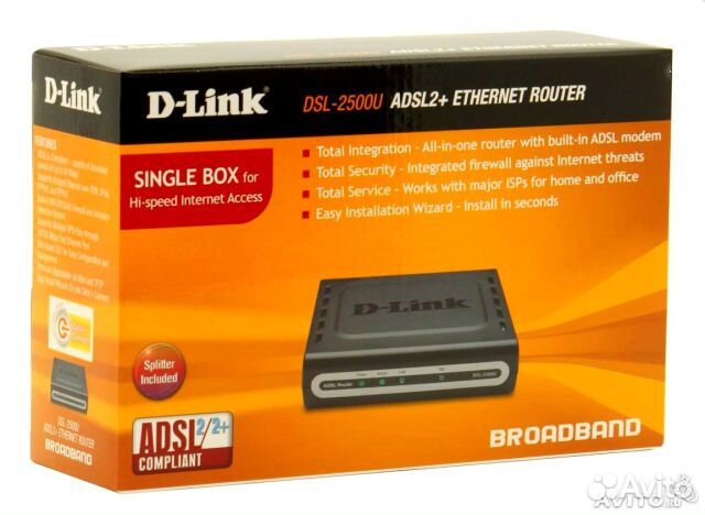 Adsl2+ модем D-link DSL-2500U, Acorp 110, Huawei