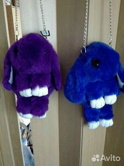 Кроликрюкзак, натуральный мех