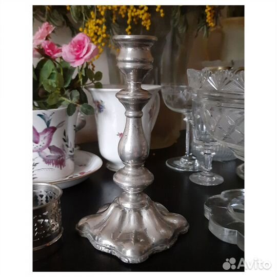 Старинный подсвечник. Fraget, Варшава, Серебрение