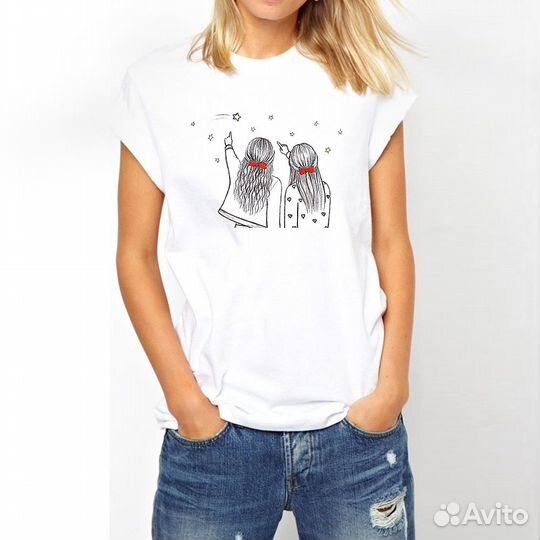 Футболка с принтом, надписью, Вашим фото на заказ