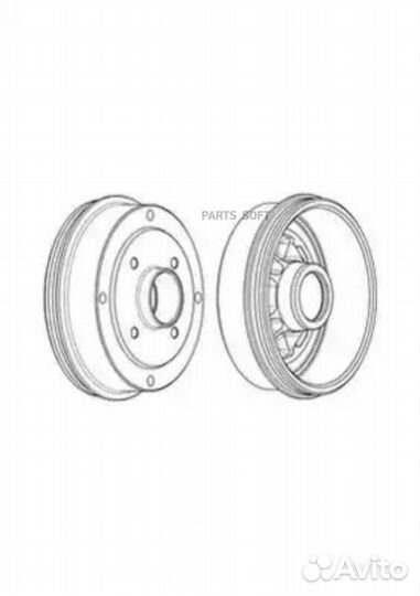 Барабан торм. зад 180.2x53.5 4 отв. FDR329224