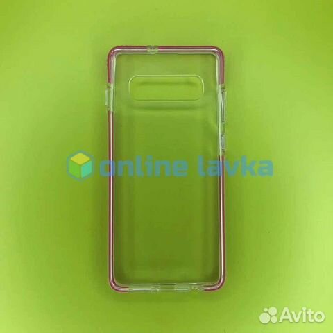 Чехол силикон для Samsung S10+ Clear / Pink