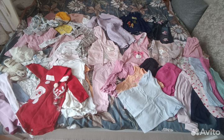 Огромный пакет вещей для девочки 74