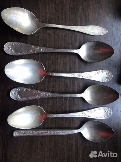 Столовые мельхиоровые вилки, ложки, набор