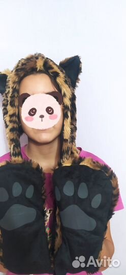 Шапка (леопард с ушками)