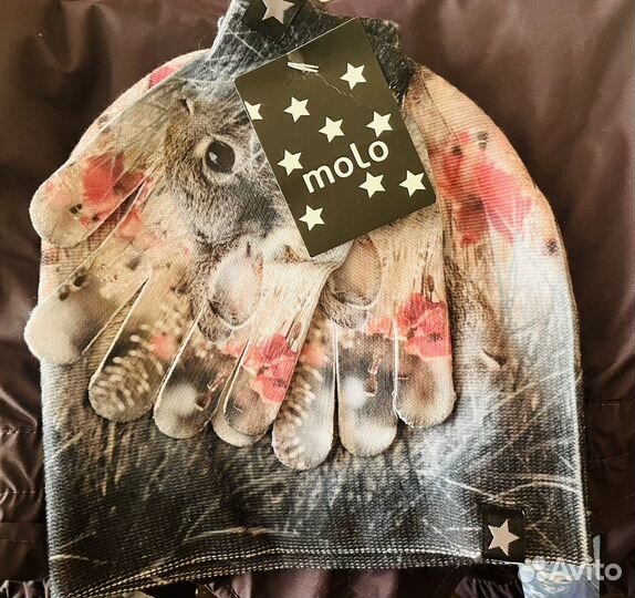 Новый набор Моло шапка + перчаики р S-M