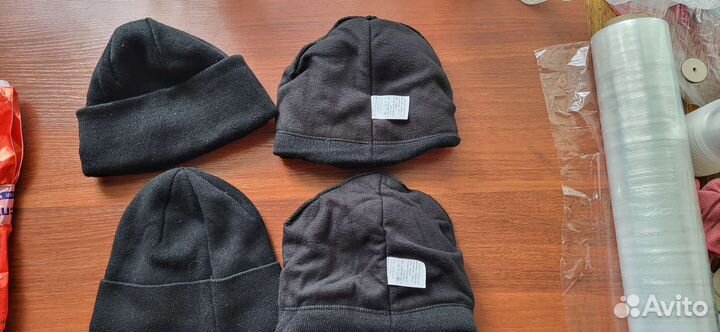 Шапка вязанная подкладка флис