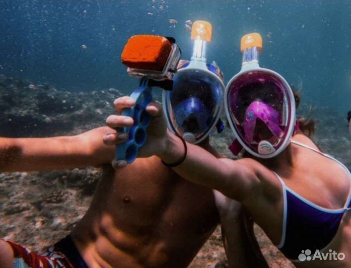 Маска для подводного плавания с трубкой