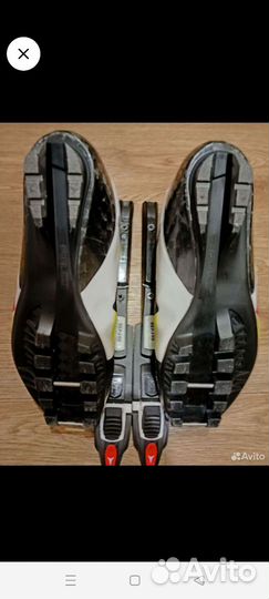 Ботинки лыжные Salomon +крепления