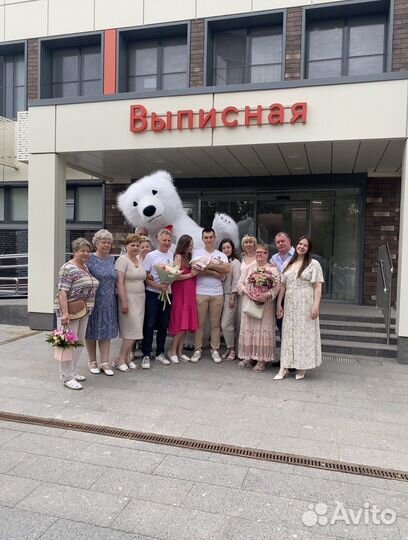 Большой танцующий белый мишка Умка поздравление