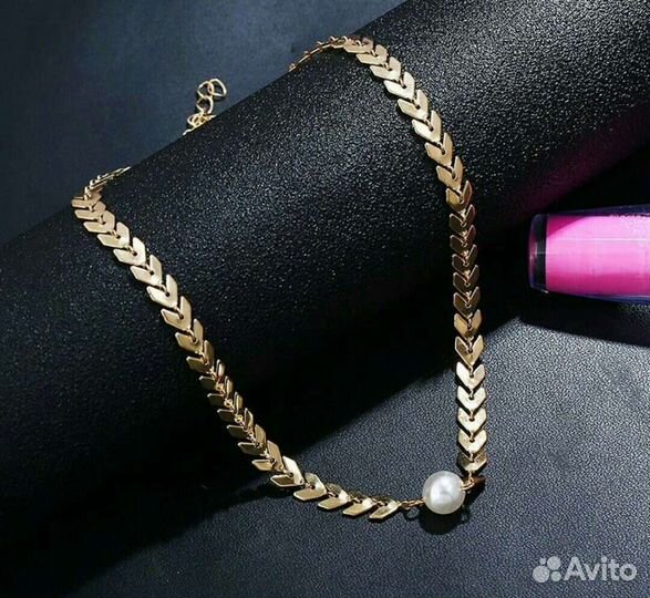 Колье чокер с жемчугом