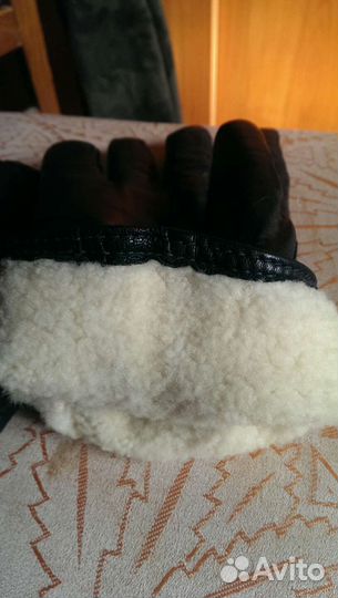Перчатки из нат.кожи утепленные