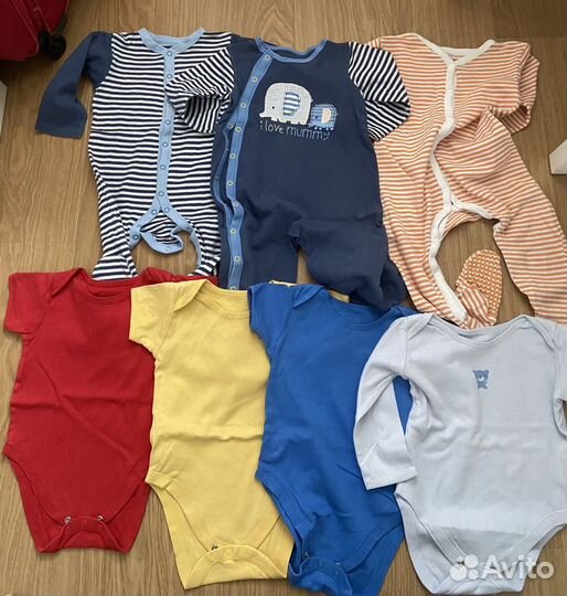 Слипы боди Mothercare р. 86 / 12-18 мес пакетом