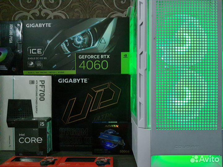 Игровой Пк Core i5-12490F/B760+RTX4060 Eagle Ice