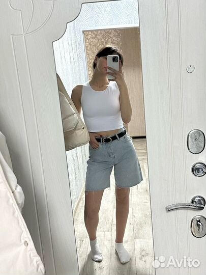 Шорты женские джинсовые длинные