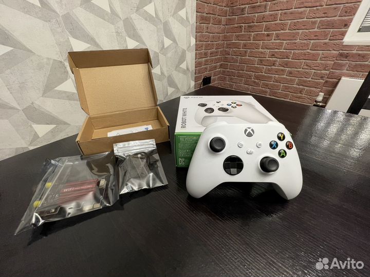 Комплект геймпад xbox + модуль wi-fi bt для пк