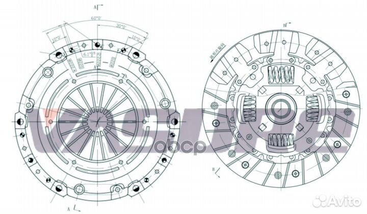 Комплект сцепления ford fiesta/fusion/mazda 2 1