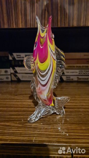 Рыбка из цветного стекла винтаж СССР