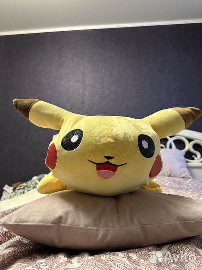 Мягкая игрушка Пикачу 65 см + плед внутри