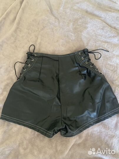 Шорты кожанные