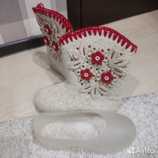 Валенки женские 40 размер с галошами