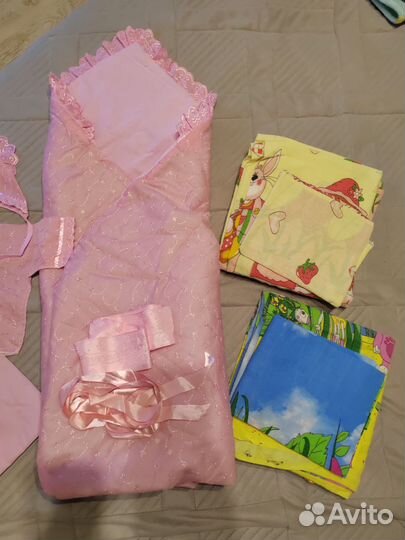 Конверт на выписку для девочки + одеяло
