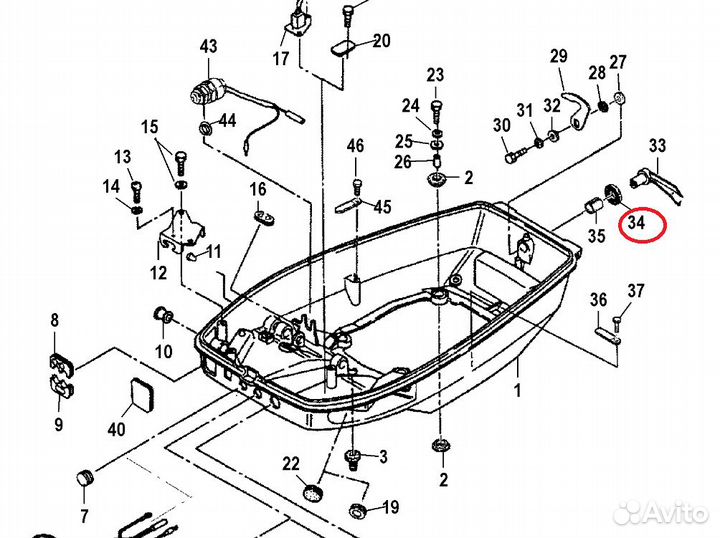 Уплотнитель рукоятки капота 16219