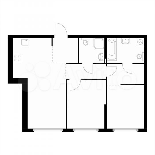 2-к. квартира, 60,5 м², 28/32 эт.
