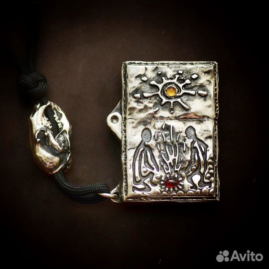 Серебряная зажигалка 925 пробы