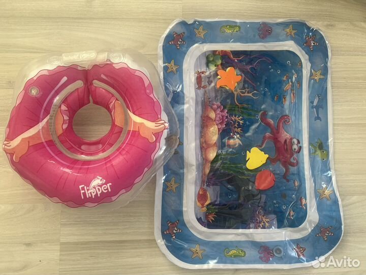 Круг для купания младенца + водяной коврик