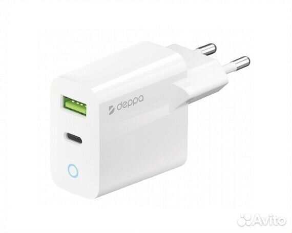 Зарядное устройство USB-C + USB 33W Deppa