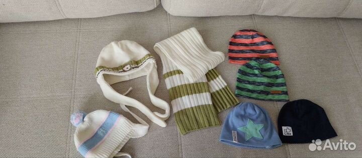 Шапка+шарф. Шапочки хлопок