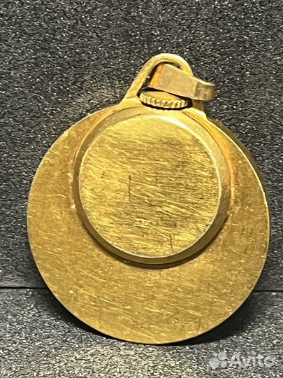 Часы кулон Слава Au позолота женские на ходу