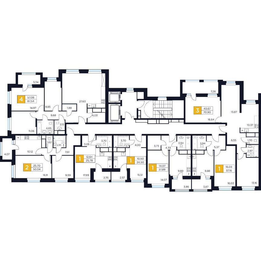 3-к. квартира, 70,9 м², 5/12 эт.