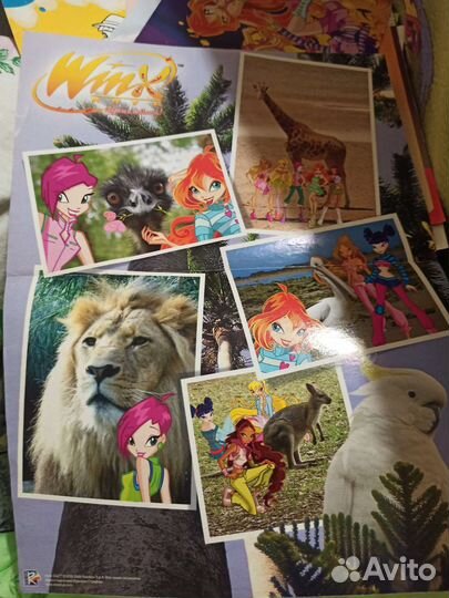 2 Плакаты-раскраски Винкс оригинал раритет 5 шт