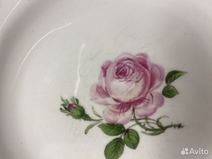 Тарелка Майсен Meissen голубые мечи фарфор