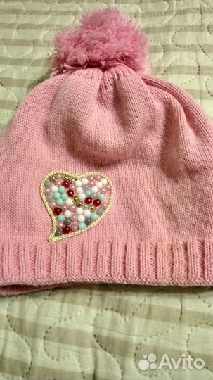 Шапочка для девочки 5-9 лет