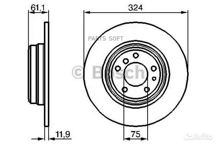 Bosch 0986478095 Тормозной диск