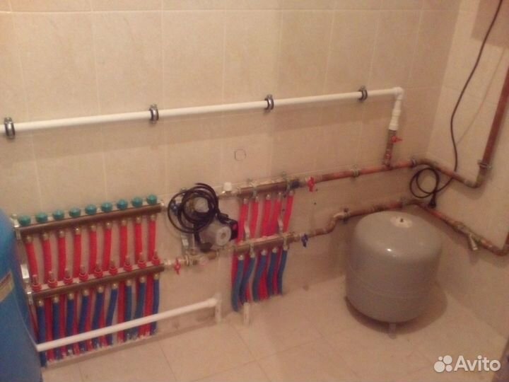 Отопление,водоснабжение,тёплый пол,П/С стяжка